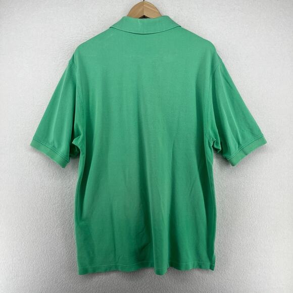 BRICKMANS Shirt XL MARTHAS VINEYARD Polo Golf Performance Pique Cotton Green - Picture 3 of 15